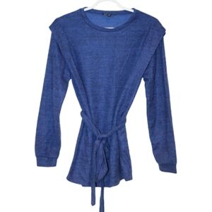 2/$30 🏷 Lily Morgan Royal Blue Ribbed Soft Knit Sweater Size L BNWT
